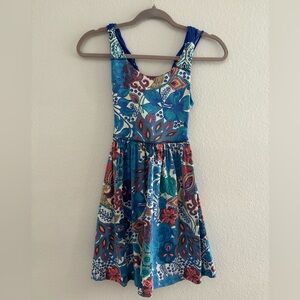 Maaji Blue Patterned Mini Dress